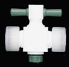 Plug Valve, PFA, 1/4
