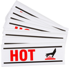 Brady Prinzing Rectangle White Machine & Equipment Sign - TEXT: WARNING HOT - 8817 - 754473-45231 - R. S. Hughes Company, Inc.
