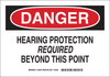 Brady B-401 Polystyrene Rectangle White Personal Protection Equipment (PPE) Sign - 10 in Width x 7 in Height - TEXT: DANGER - 123678 - 754473-79331 - R. S. Hughes Company, Inc.