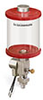 Red Color Key, Clear View Single Feed Electro Lubricator, 1 pt Acrylic Reservoir, 1/8” Female NPT Outlet, 5/8”-18 Thread for Remote Mounting, 120V/60Hz - B5160-016AB1206RRW - Oil-Rite Corp.