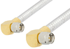 SMA Male Right Angle to SMA Male Right Angle Cable 12 Inch Length Using PE-SR401FL Coax, RoHS - PE34217LF-12 - Pasternack
