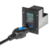 IEC Appliance Inlet C14 or C18 with Filter, Circuit Breaker TA35 2-pole -- DG12 - Image