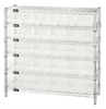 Bins & Systems - Clear-View Bins - Economy Shelf Bins - Complete Bin Center - WR6-36-1236-102CL - Image