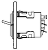 AML33 Series Paddle Switch, SPST, 2 position, Silver Contacts, 0.187 in x 0.02 in (Solder or Quick-Connect), 1 Lamp Circuit, Rectangle, Snap-in Panel -- AML33FBA4AA01 - Image