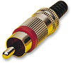 Rca (Phono) Audio / Video Connector, Plug, 3.25 Mm, 2, Red, Metal Body, Nickel Plated Contacts Rohs Compliant Lumberg - 98K1106 - Newark, An Avnet Company
