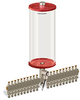 Red Color Key, Clear View Multiple Feed Electro Lubricator, 1 gal Acrylic Reservoir, 20 Feeds, 1/4” OD Tube Outlets, 120V/60Hz - B5162-128AB2012061RW - Oil-Rite Corp.