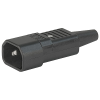 IEC Plug E, Cord Connector (Rewireable), Straight, max. Cable Diameter 10 mm - 4735 - SCHURTER Inc