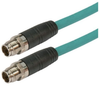 Category 6a M12 8 Position X code Double Shielded Industrial Cable, M12 M/M12 M, 10.0m - TAA00011-10M - MilesTek Corporation