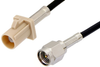 SMA Male to Beige FAKRA Plug Cable 24 Inch Length Using RG174 Coax - PE39197I-24 - Pasternack