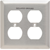Engraved & Pad Printed Isolated Ground Wall Plate - SS82IG - Legrand