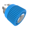 Spring Loaded Plunger, Flare-in, Small Size, Without hold-open feature, Steel, Blue Knob - 56-370-1-008 - Southco