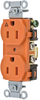 Connector, Mains Socket, 15A, 125Vac, Orange; Connector Type Hubbell Wiring Devices - 16M8980 - Newark, An Avnet Company