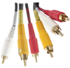 12ft 3 RCA to 3 RCA M/M Cable Gold Plated - 206-277 - SFCable.com