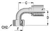 90° Metric O-Ring Female Swivel 24° Seat DIN 3865 - Light -- D-0618-FM9L - Image