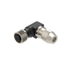 M12 Field Attachable Connector, IDC termination, slim metal housing, IP67, female, 4-pole, A-coded, unshielded, angled - RKCWI 4A - Belden Inc.