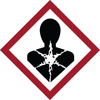Brady B-235 Black / Red on White Diamond Paper Hazardous Material Label - 1 in Width - 1 in Height - 118906 -- 754473-66147 - Image