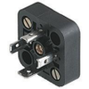 GSA DIN standard receptacle with longitudinal slots and oblong holes for optional front soldering: Form A, 4-pin (3+1PE), UL 1977, solder type (PE screw type); 400 V AC/DC, 16 A - GSA 3000 - Belden Inc.
