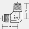 2501 - MALE JIC 37° x MALE NPT 90° -- 2501-03-02 - Image
