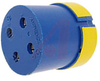 connector comp,insert only,size 24,blueinsul,4 #8 solder cup socket contact - 70141435 - Allied Electronics, Inc.
