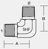 5500 - MALE NPT x MALE NPT 90° -- 5500-02-02 - Image