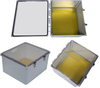 18x16x10 UL Listed Polycarbonate Weatherproof Outdoor IP66 NEMA 4X Enclosure, Kit, bundled w/Aluminum Blank Mount PLT Clear Lid DKGY - TEWPC181610-KIT - Transtector Systems, Inc.