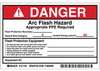Preprinted Arc Flash Labels, Hazard Category 4 (Danger) - 121104 - Brady Corporation