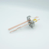 Thermocouple-Power Feedthrough, 1 Pair Type K, w/ Miniature TC Connector, 5000 Volts, 60 Amps, 3 Pins, 2.75″ Conflat Flange - A0453-2-CF - MPF Products, INC.