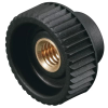 Female Grip Hand Wheel & Knob: 21.0 mm Diameter, M6 Threads, Thermoplastic -- JCL-2655 - Image