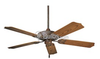 52" Patio Fan, Cobblestone Finish with Oak Blades - P2502-33 - bulbs.com