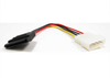 6 inch 4pin MOLEX Male to 15pin SATA II Female Power Cable - 11W3-S6110-6IN - SFCable.com
