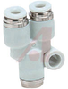 Fitting; 1/4 in.; 32.3 mm (Length 1), 22.7 mm (Length 2); 1 Mpa; White; -5 degC -- 70070887