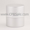 Airless Bottle, Matte Silver Cap, Clear Body, 50 mL -- CPR06SSC - MSX050 - Image