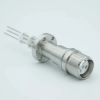 MS High Voltage Series, Multipin Feedthrough, 4 Pins, 12,000 Volts, 7.5 Amps per Pin, 0.05″ Moly Conductors, 1.33″ Conflat Flange - A3971-1-CF - MPF Products, INC.