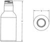 PET and HDPE Plastic Bottles -- AUSTIN ROUND-PETG-8 oz-200806-33-400 - Image