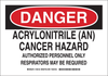 Brady B-401 Polystyrene Rectangle White Chemical, Biohazard, Hazardous & Flammable Material Sign - 14 in Width x 10 in Height - 126124 - 754473-74282 - R. S. Hughes Company, Inc.
