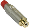 Rca Connector, Jack, 2Pos, Satin/red Rohs Compliant Amphenol Sine/tuchel - 65AH3646 - Newark, An Avnet Company