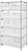 Storage Shelving with Bins - WR6-954CL - Simplastics