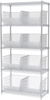 Shelving, Wire Shelving Kit, 18x36x74, 9 Bins - AWS183630270SC - Akro-Mils, Inc.