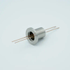 Power Feedthrough, 1000 Volts, 25 Amps, 2 Pins, 0.050″ Copper Conductors, 1.18″ QF / KF Flange - A0498-3-QF - MPF Products, INC.