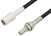 SMB Plug to SMB Jack Bulkhead Cable 12 Inch Length Using PE-B100 Coax - PE34491LF-12 - Pasternack