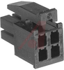 Connector, Soft Shell; Nylon; Receptacle; Black; 4; Dual; 0.118 in.; UL 94V-0 - 70082729 - Allied Electronics, Inc.