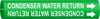 Brady Bradysnap-On B-915 White on Green Plastic Snap-On Pipe Marker - 1 1/4 in Character Height - Printed Msg = CONDENSER WATER RETURN with Right Arrow - 4040-D - 754476-47548 - R. S. Hughes Company, Inc.