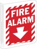 Brady B-450 Polyethylene Rectangle Red Fire Alarm Sign - 9 in Width x 12 in Height - TEXT: FIRE ALARM - 70997 - 754476-70997 - R. S. Hughes Company, Inc.