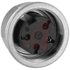 connector,circular din,female panel recept,front mt,4iec silver-pltd solder cont - 70013452 - Allied Electronics, Inc.