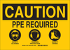 Brady B-120 Fiberglass Reinforced Polyester Rectangle Personal Protection Equipment (PPE) Sign - 14 in Width x 10 in Height - 131978 - 754473-82963 - R. S. Hughes Company, Inc.
