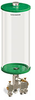 Green Color Key, Clear View Multiple Feed Manual Lubricator, 1 gal Acrylic Reservoir, 3 Feeds, 1/8