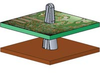 Support, Circuit Board; Nylon 6/6; Board Mount; Natural; 1/2 +0.015 in. - 70208531 - Allied Electronics, Inc.