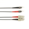 1-m, ST-SC, 50-Micron, Multimode, Plenum, Black Fiber Optic Cable -- FOCMP50-001M-STSC-BK - Image