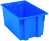 Akro-Mils 0.76 ft, 5.69 gal 60 lb Blue Industrial Grade Polymer Stackable Tote - 18 in Length - 11 in Width - 9 in Height - 35185 BLUE -- 35185 BLUE - Image