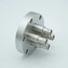 SHV-5 Coaxial Feedthrough, 4 Pins, Grounded Shield, 2.75″ Conflat Flange - A0334-1-CF - MPF Products, INC.